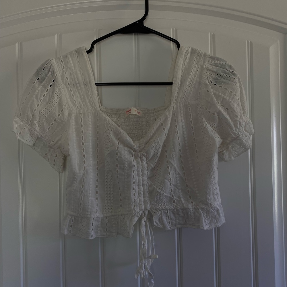 white crop top